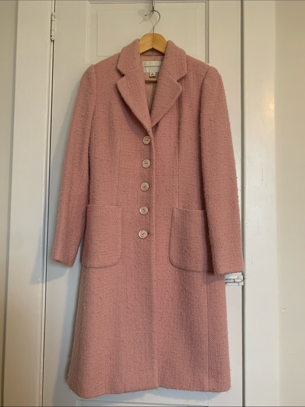 Banana Republic Blush Pink Wool Coat